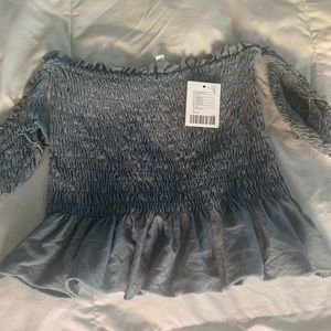 Ruffle off shoulder top